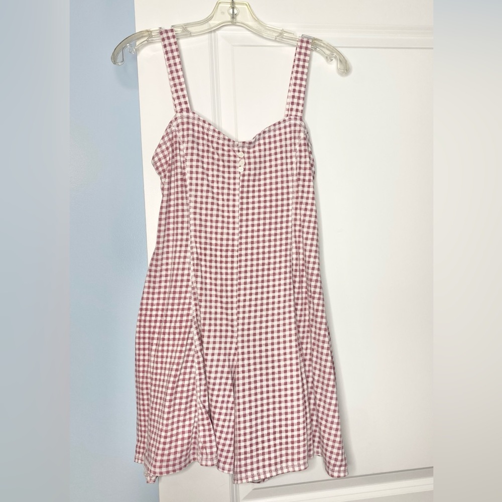 Red & White Checked Romper